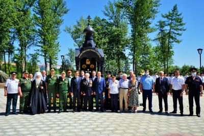 Сегодня в парке Победы торжественно открыли часовню-памятник жертвам Великой Отечественной войны 