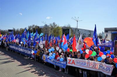 В митинге, посвящённом Дню весны и труда, приняли участие 12,5 тысяч человек 