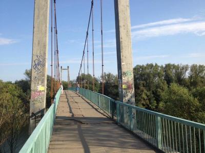 Реконструкция подвесного моста на «Ботанике» продолжается