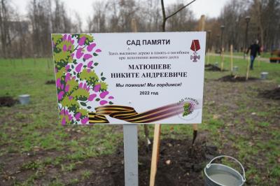 В парке Победы высадили деревья в память о погибших на Украине орловцах