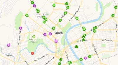 Муниципальный транспорт Орла появился на Яндекс.Картах 