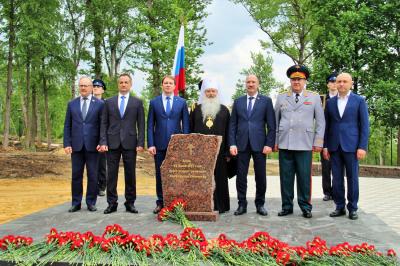 В парке Победы заложили камень под часовню-памятник героям Великой Отечественной войны