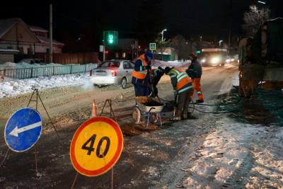 В Орле применение инновационных технологий позволяет ремонтировать дороги и в зимний период